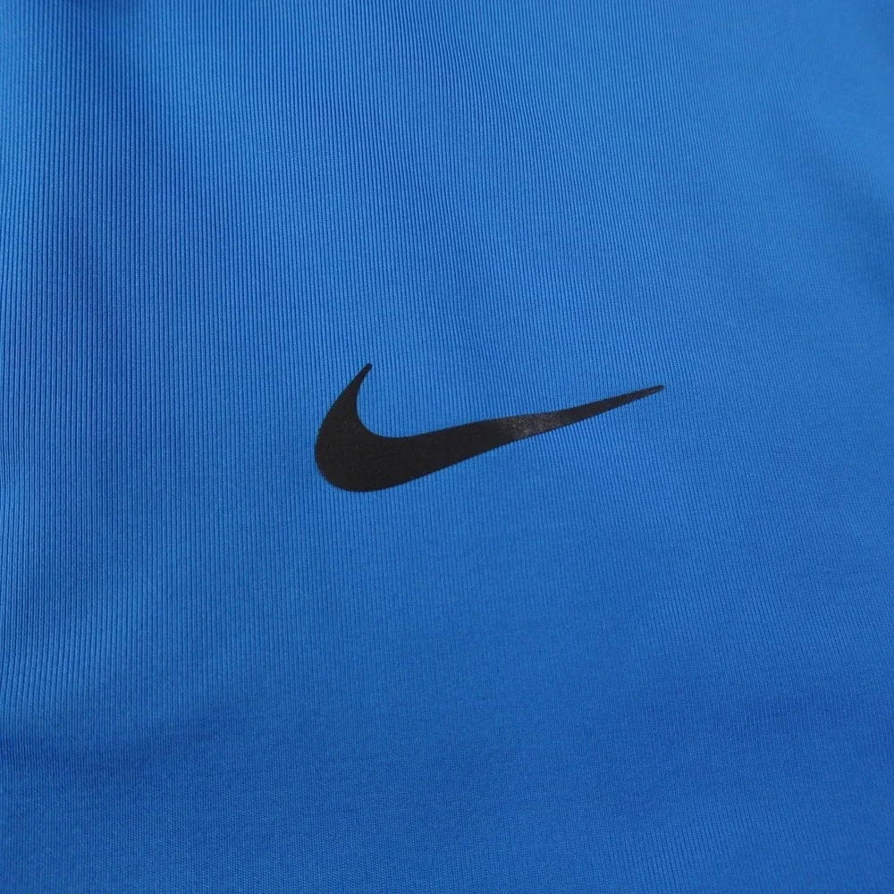 Nike Tiger Woods Velocity Jacquard Polo Mens L Blue Dri-FIT Golf 685848
